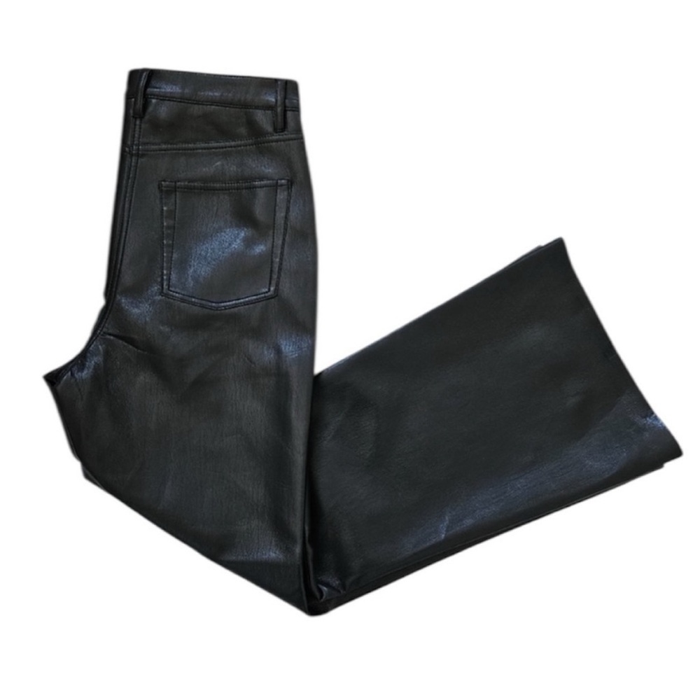 Wilfred Black Leather Cropped Flare Pants - Picture 5 of 14